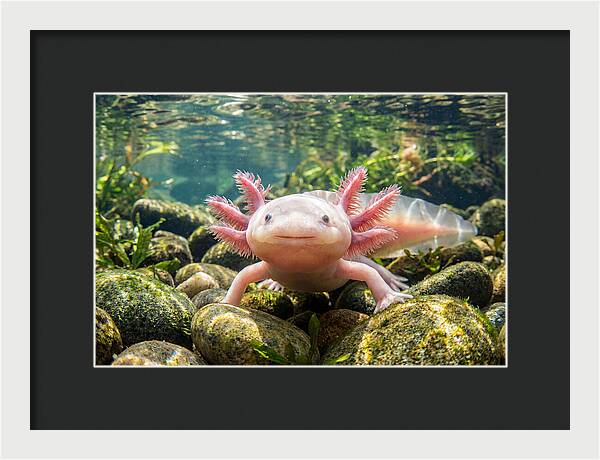 Axolotl In Clear Water
