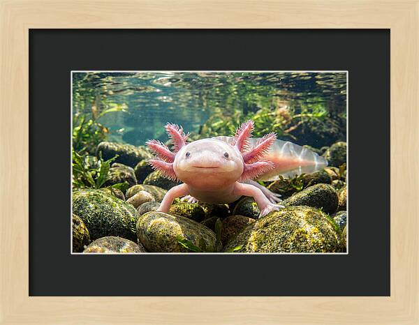 Axolotl In Clear Water
