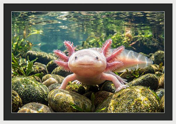 Axolotl In Clear Water