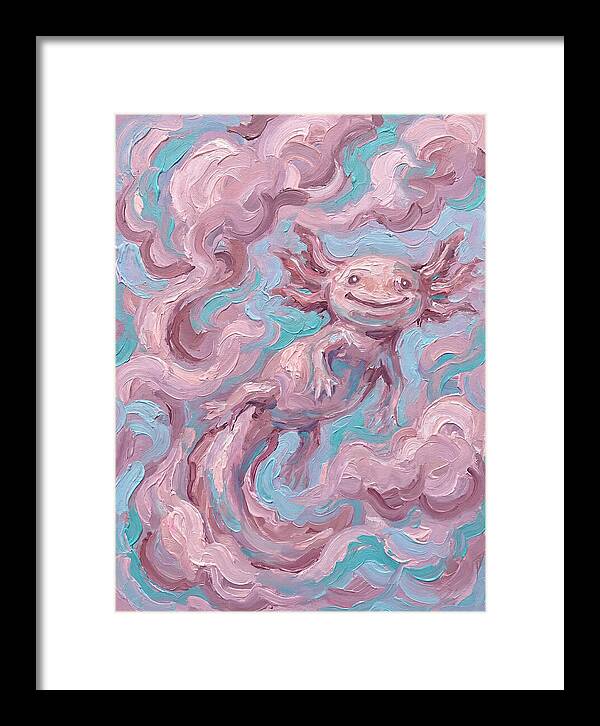 Axolotl In Dreamy Swirls