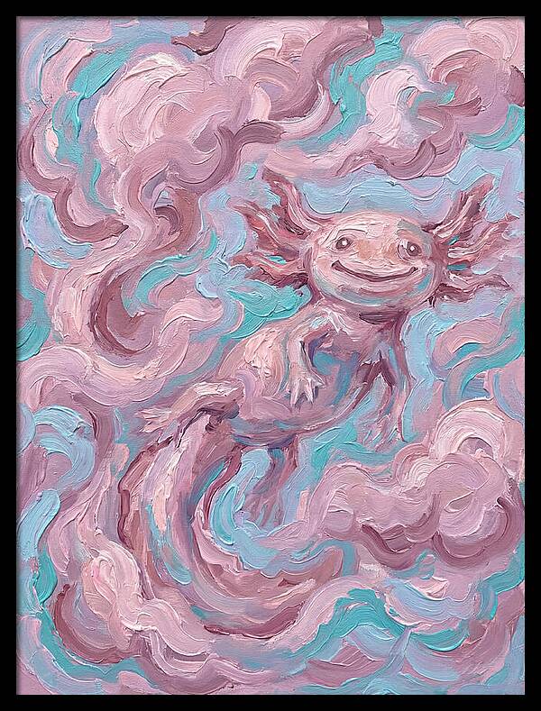 Axolotl In Dreamy Swirls