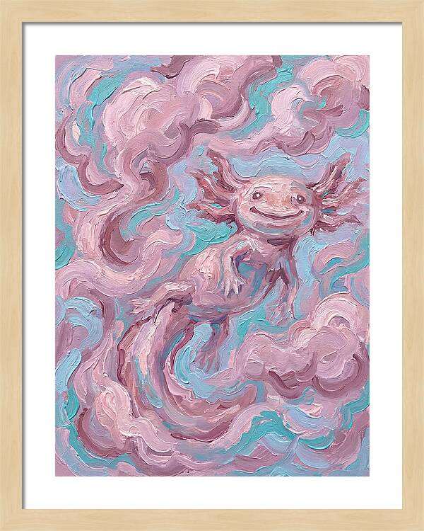 Axolotl In Dreamy Swirls