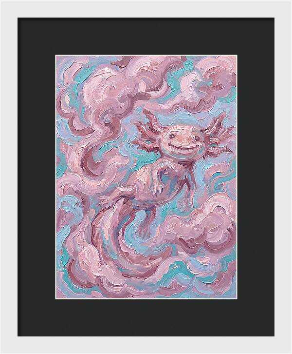 Axolotl In Dreamy Swirls