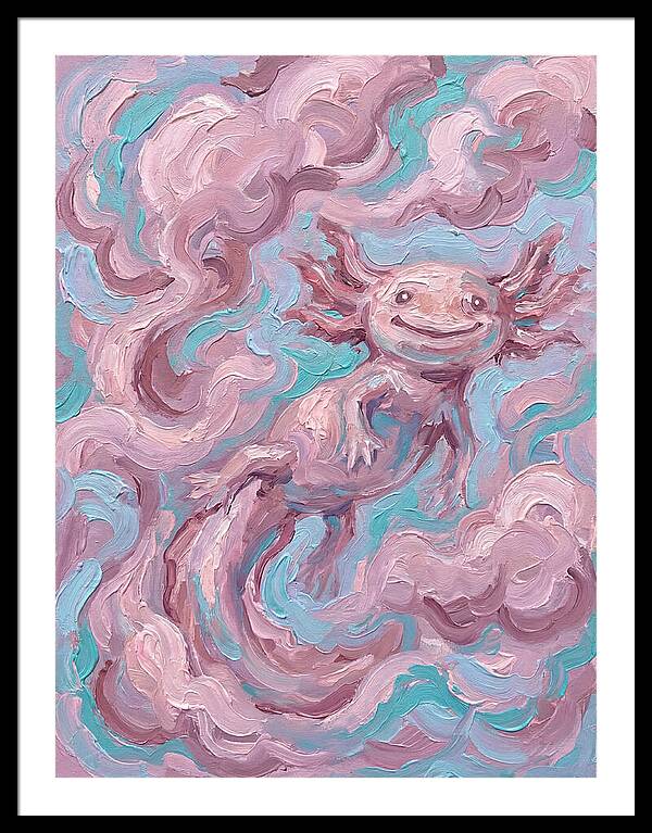 Axolotl In Dreamy Swirls