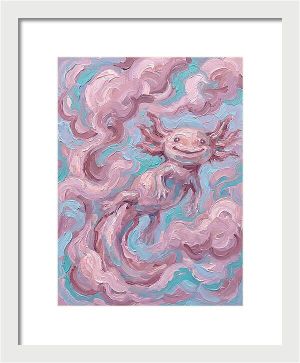 Axolotl In Dreamy Swirls