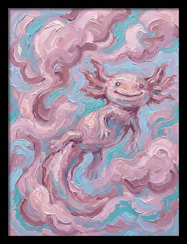Axolotl In Dreamy Swirls