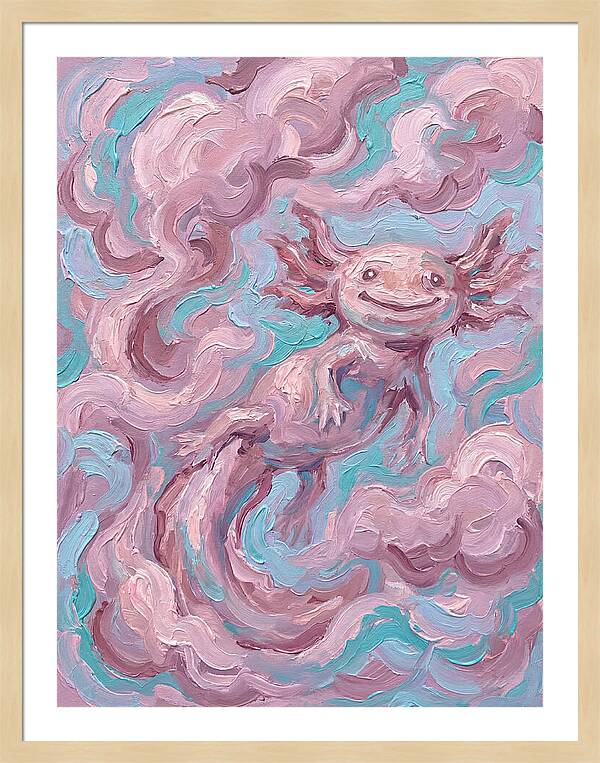 Axolotl In Dreamy Swirls