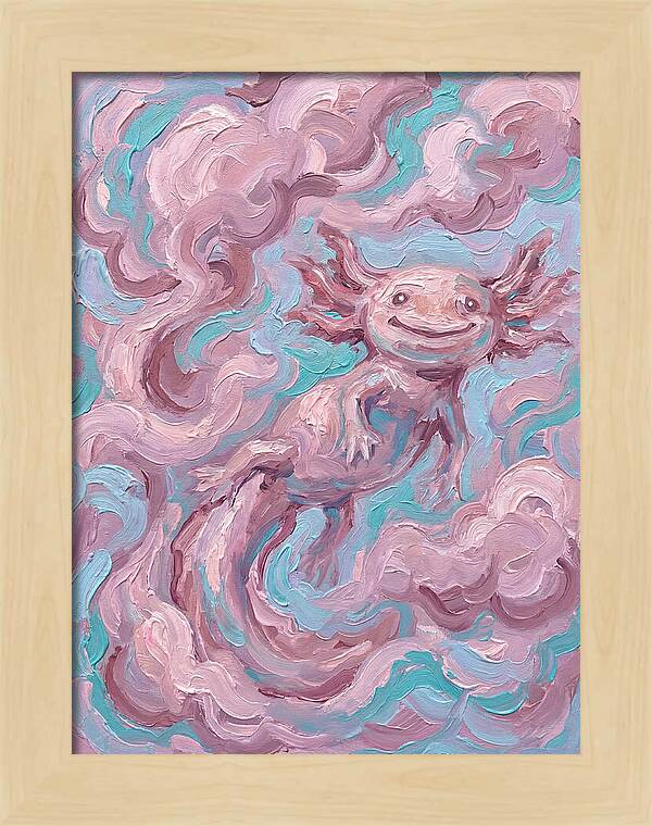 Axolotl In Dreamy Swirls