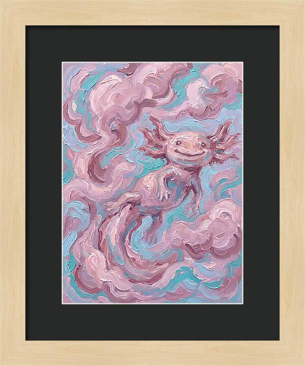 Axolotl In Dreamy Swirls