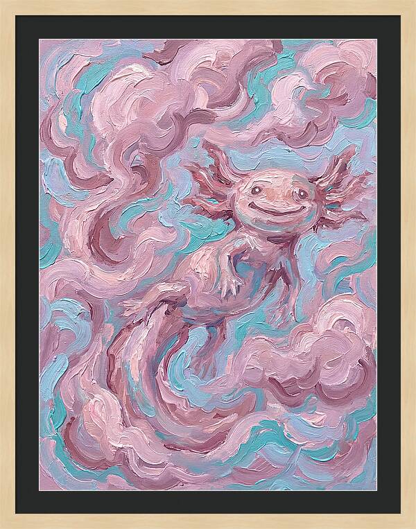 Axolotl In Dreamy Swirls
