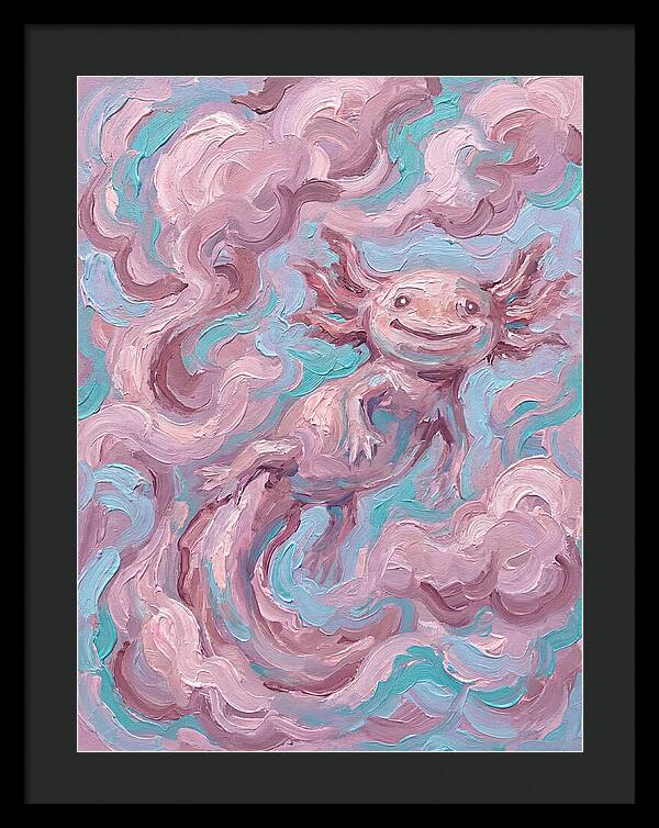 Axolotl In Dreamy Swirls