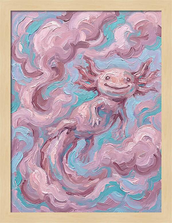 Axolotl In Dreamy Swirls