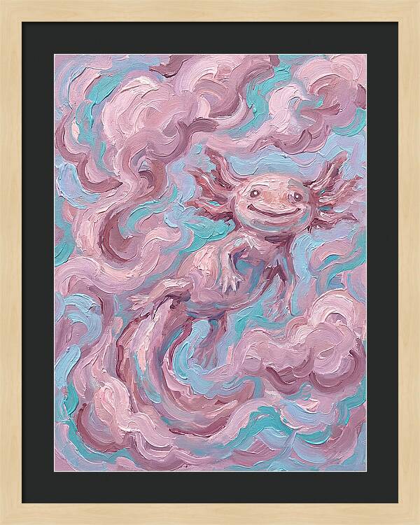 Axolotl In Dreamy Swirls