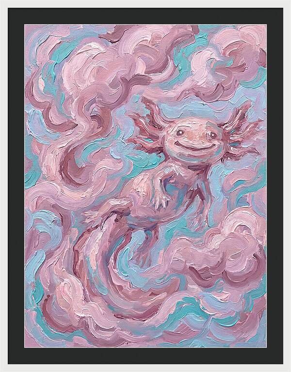 Axolotl In Dreamy Swirls