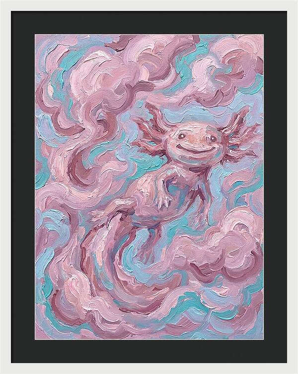 Axolotl In Dreamy Swirls