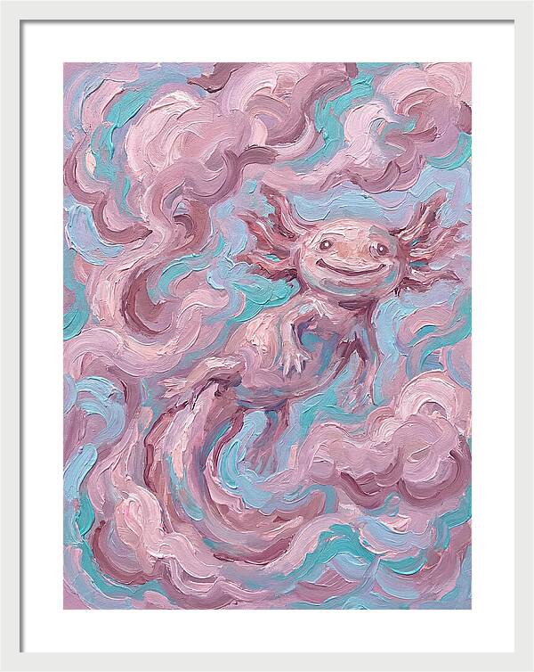 Axolotl In Dreamy Swirls