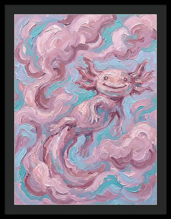 Axolotl In Dreamy Swirls