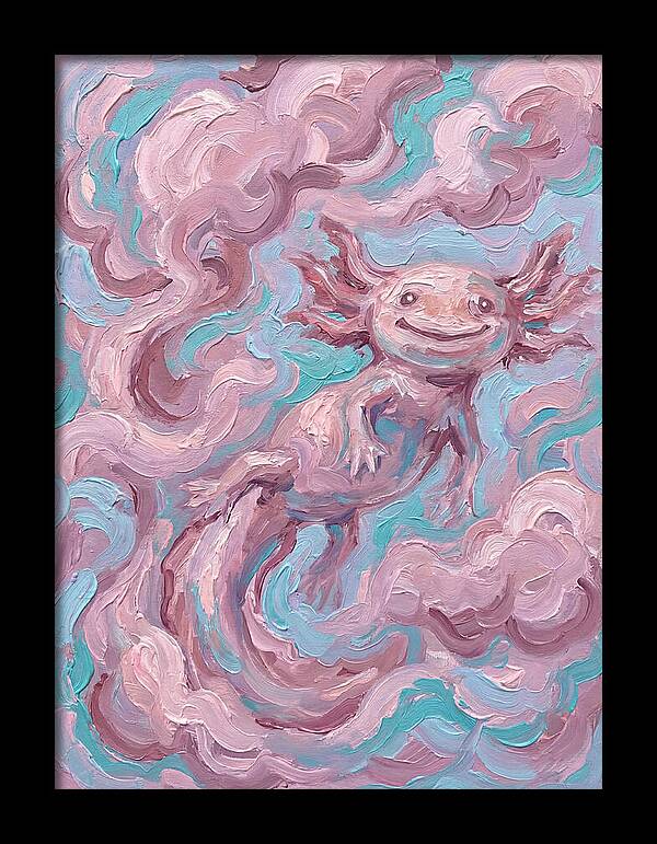 Axolotl In Dreamy Swirls