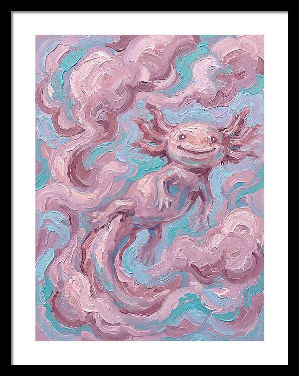 Axolotl In Dreamy Swirls