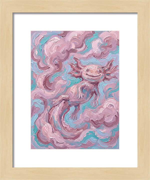 Axolotl In Dreamy Swirls
