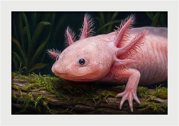 Axolotl In Its Habitat