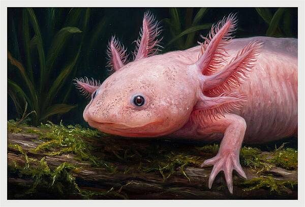 Axolotl In Its Habitat
