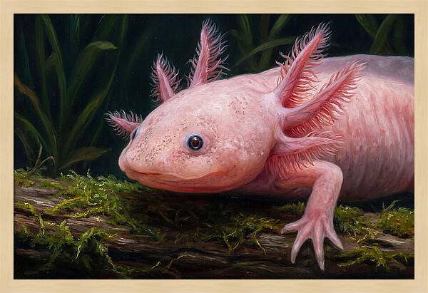Axolotl In Its Habitat