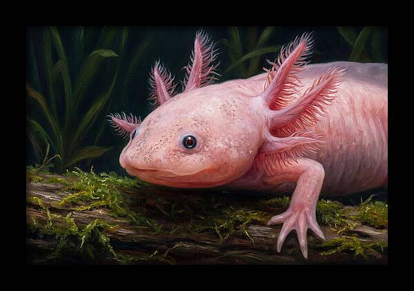 Axolotl In Its Habitat
