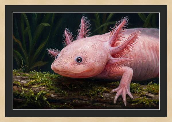Axolotl In Its Habitat