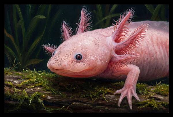 Axolotl In Its Habitat