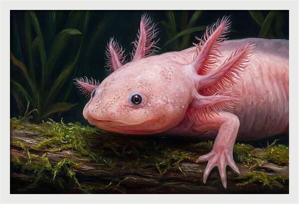 Axolotl In Its Habitat