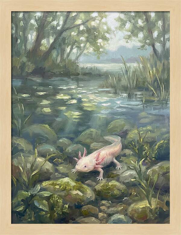 Axolotl In Tranquil Waters