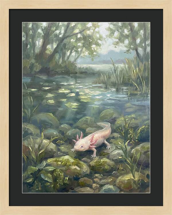 Axolotl In Tranquil Waters