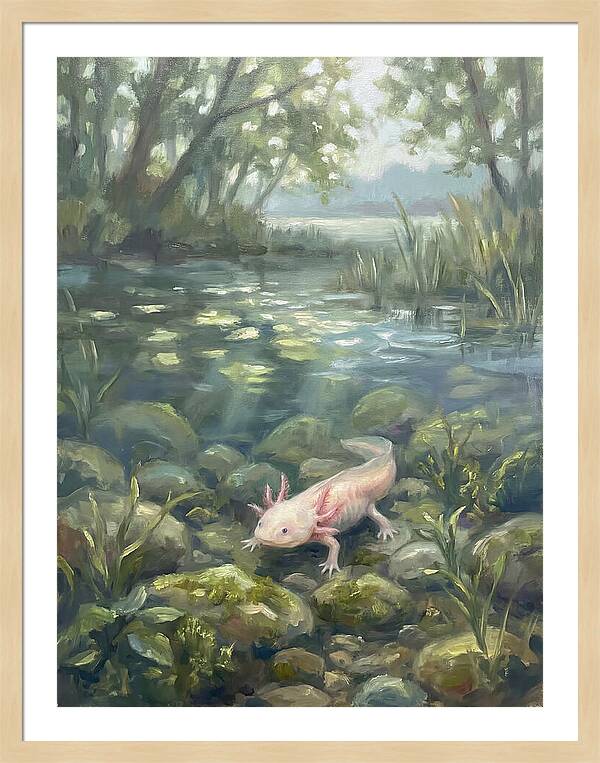 Axolotl In Tranquil Waters