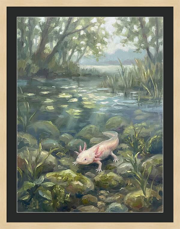 Axolotl In Tranquil Waters