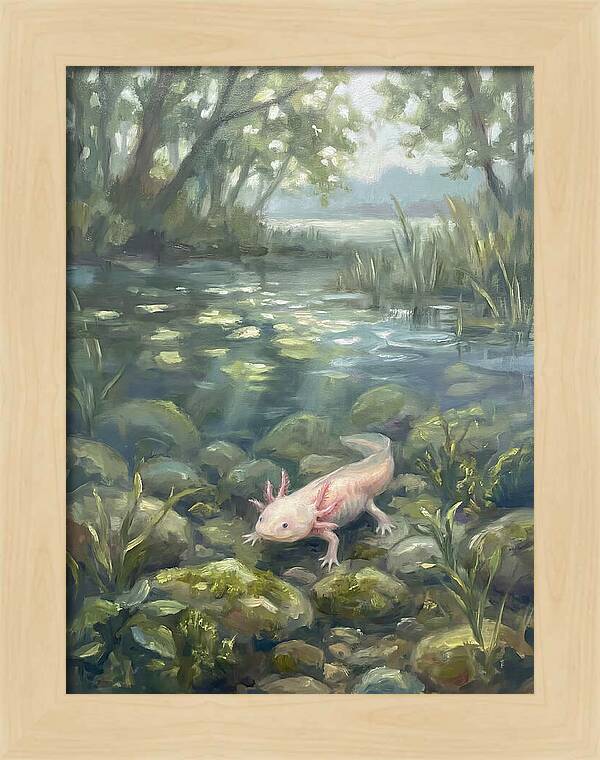 Axolotl In Tranquil Waters