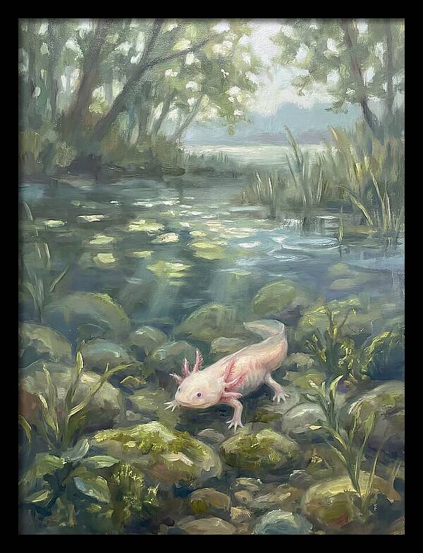 Axolotl In Tranquil Waters