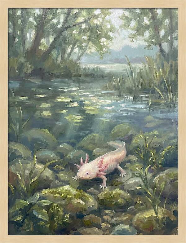 Axolotl In Tranquil Waters
