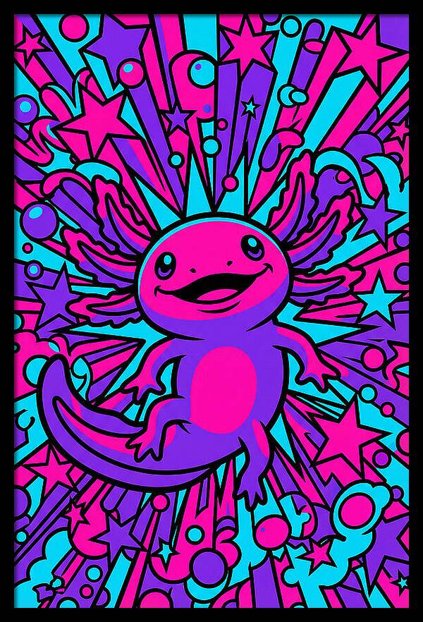 Axolotl Pop Art Explosion