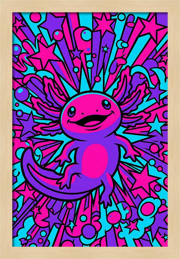 Axolotl Pop Art Explosion