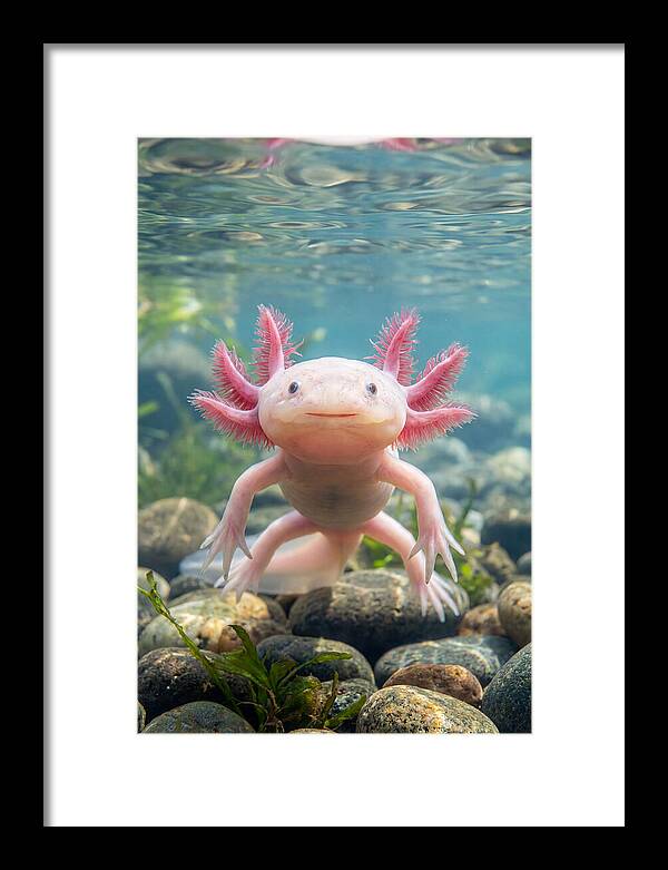 Axolotl Swimming Gracefully