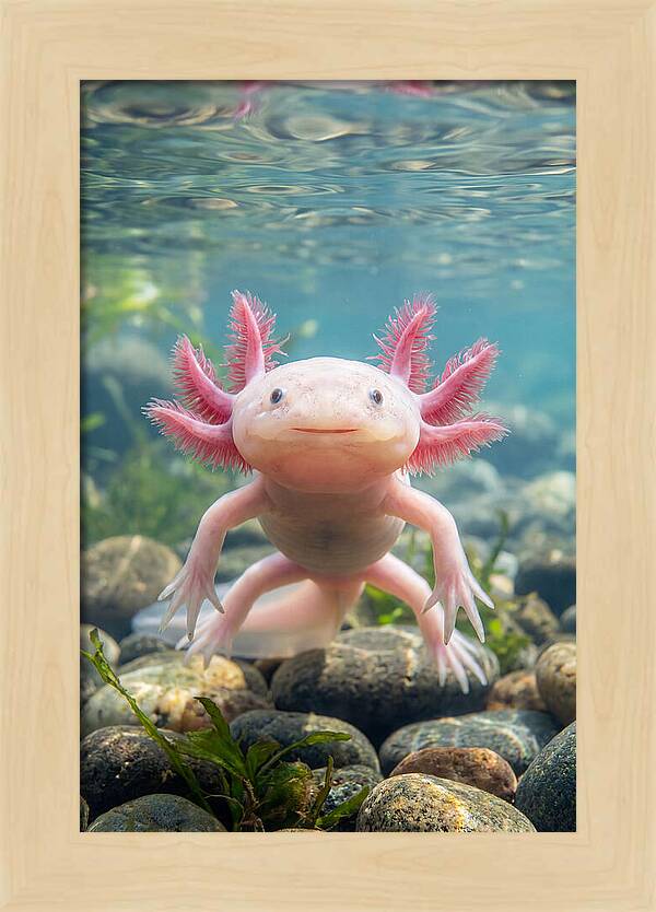 Axolotl Swimming Gracefully