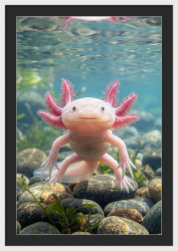 Axolotl Swimming Gracefully