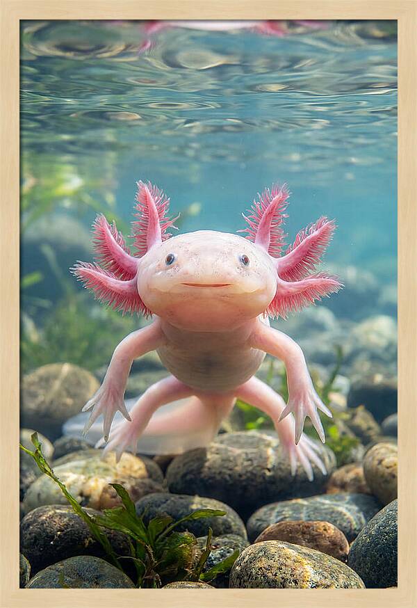 Axolotl Swimming Gracefully