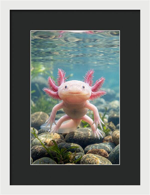 Axolotl Swimming Gracefully