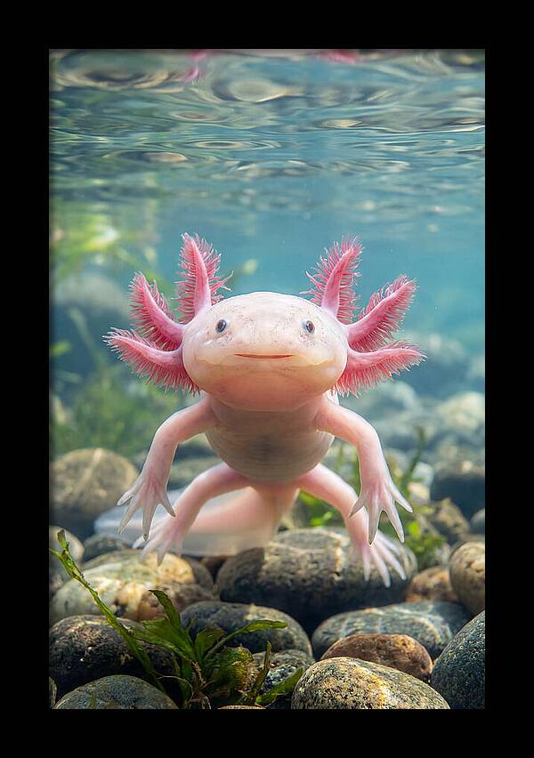 Axolotl Swimming Gracefully