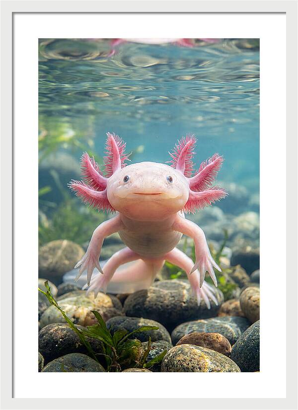 Axolotl Swimming Gracefully