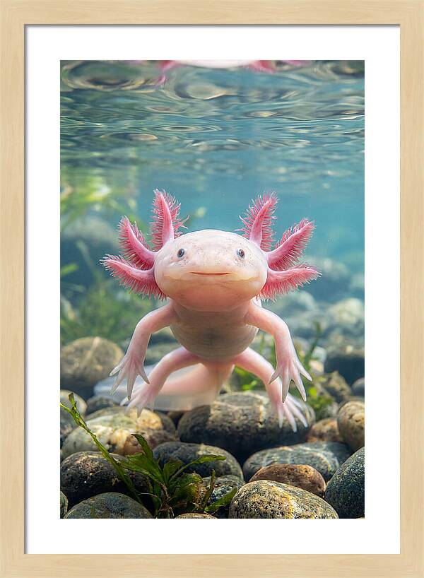 Axolotl Swimming Gracefully