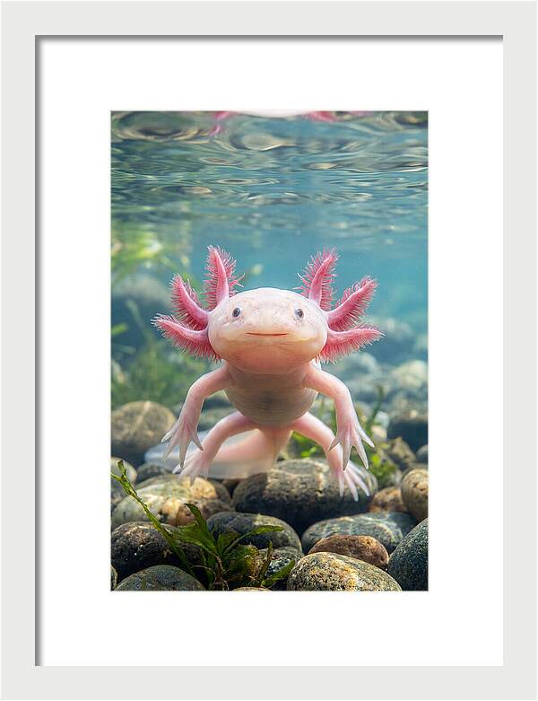 Axolotl Swimming Gracefully