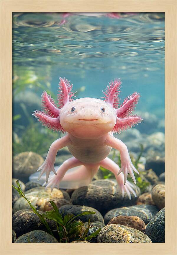 Axolotl Swimming Gracefully